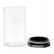 Pote 1 Litro 17,5cm Vidro Hermético Com Tampa Inox
